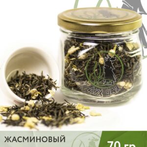 Чай зелёный китайский Жасминовый Премиум в банке, 70 г